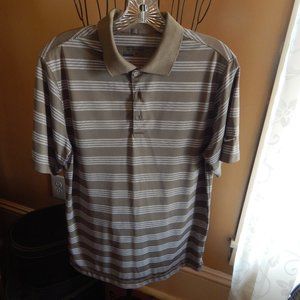 Men's Nike Golf Short Sleeve Polo Shirt - Size S - Taupe/white ~ Dri-Fit